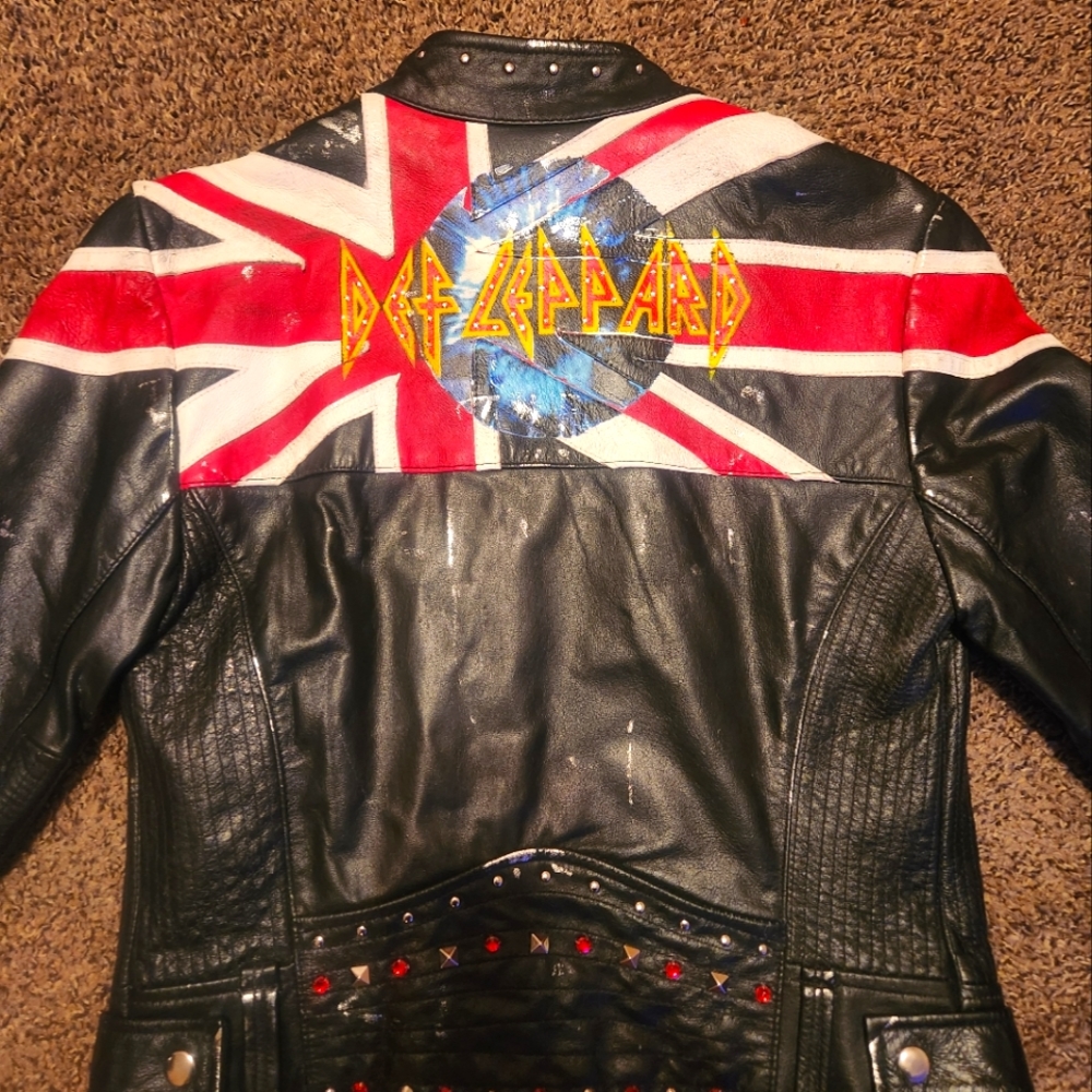 Wilson Leather Def Leppard Leather Jacket Small